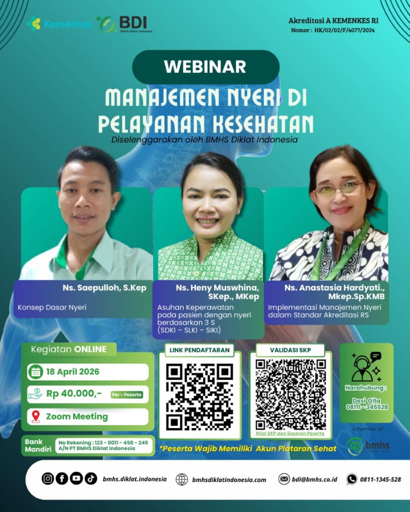 WEBINAR MANAJEMEN NYERI DI PELAYANAN KESEHATAN
